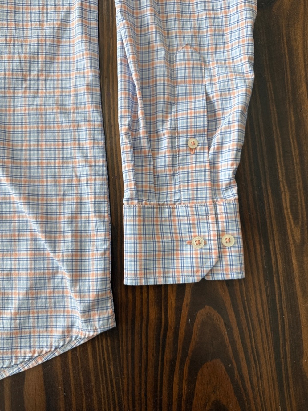 Southern Tide Intercoastal Blue & Orange Plaid Button-Down Shirt Men’s Large - Picture 5 of 7